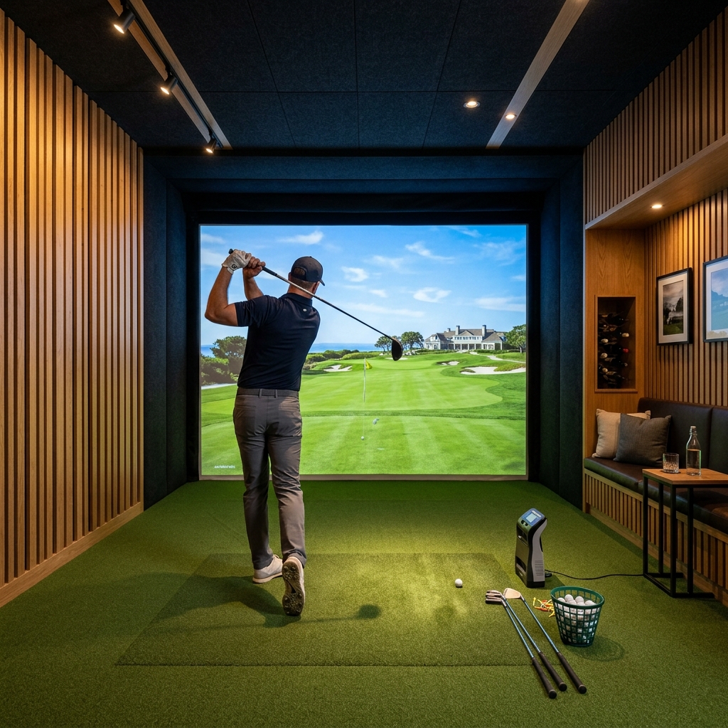 Aurora Golf Simulator Luxury Interior